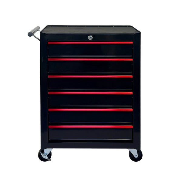 6-Drawer Rolling Metal Tool Chest – Black
